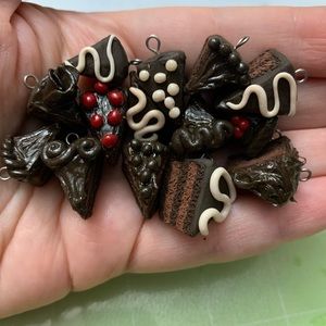 🍰🍫Polymer Clay Chocolate Cake Charms🍫🍰